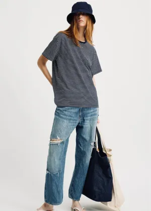 Denimist Relaxed T in Navy Stripe