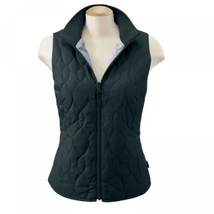 Devon & Jones Women's Quilted Contrast Lining Vest Black Medium