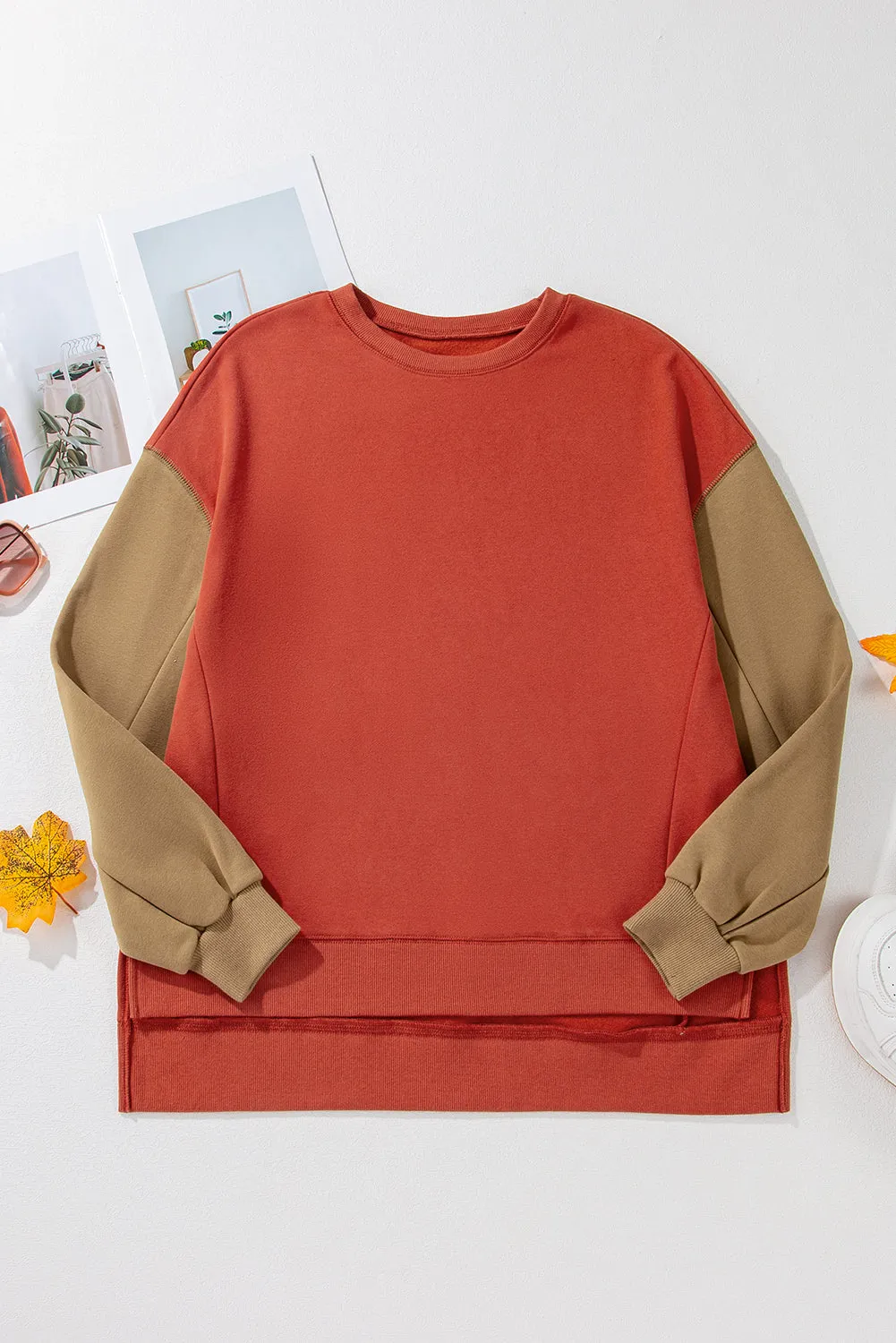 Drop Shoulder Pullover Sweatshirt