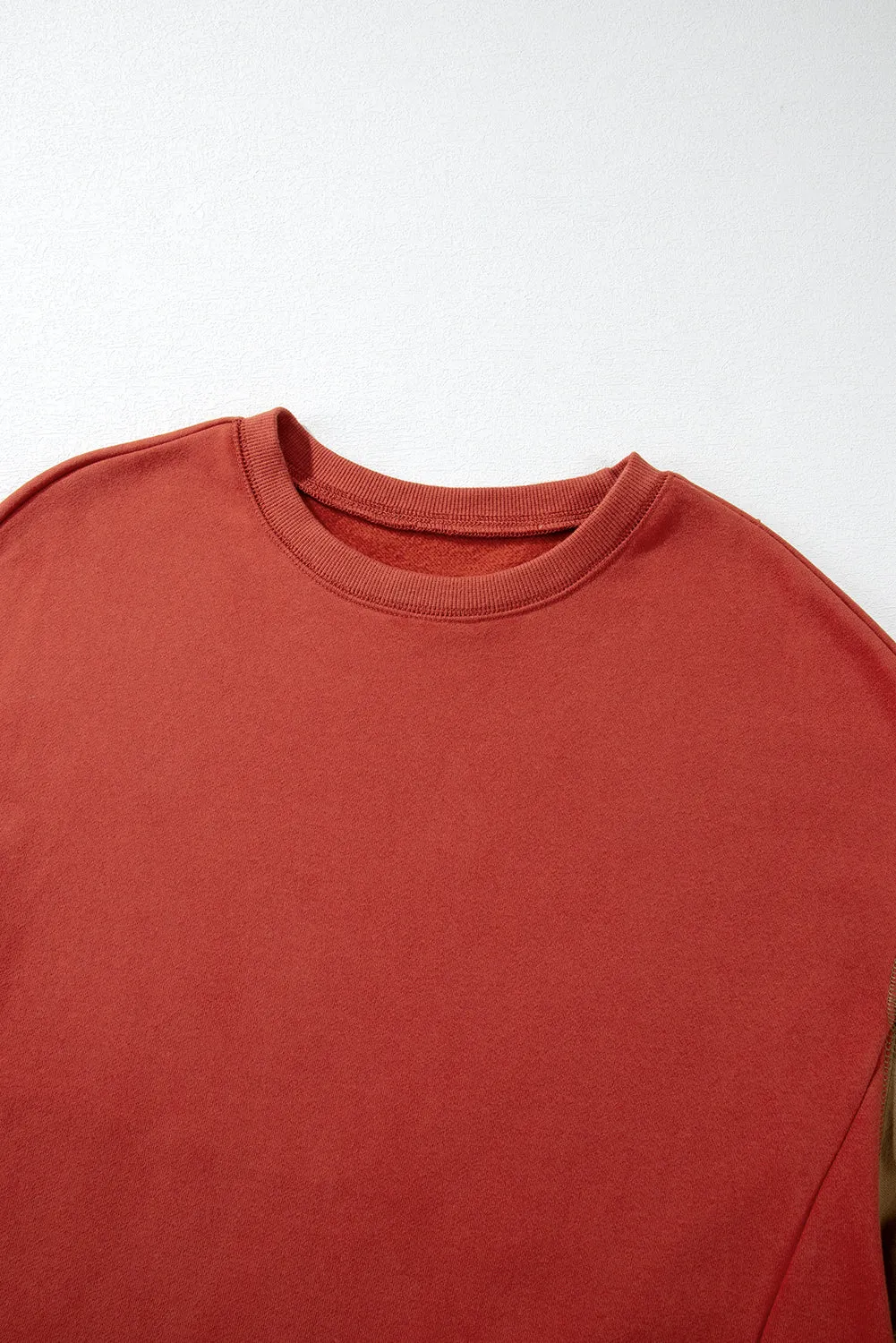 Drop Shoulder Pullover Sweatshirt