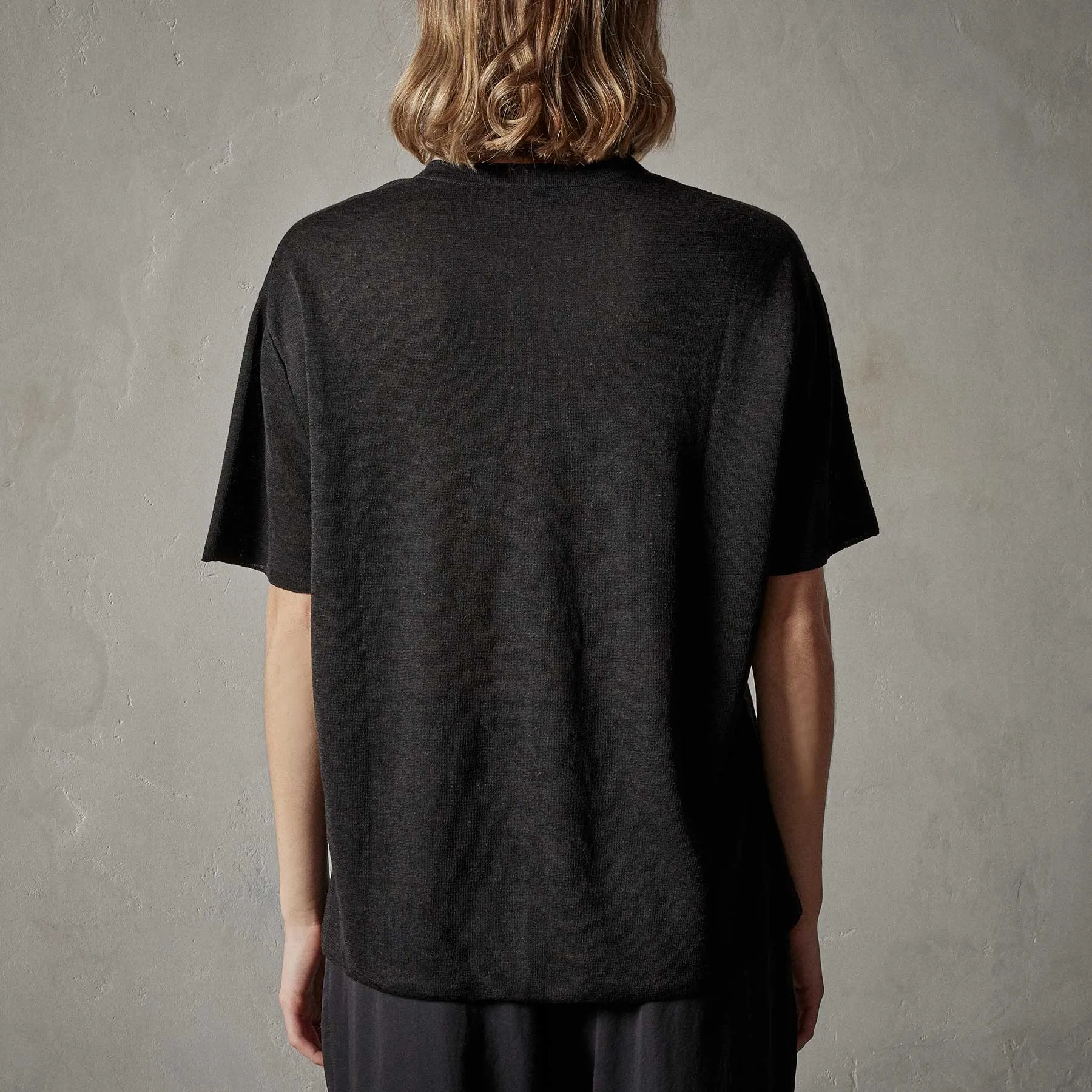 Dunes Linen Crew - Black/Black