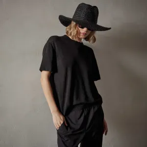 Dunes Linen Crew - Black/Black