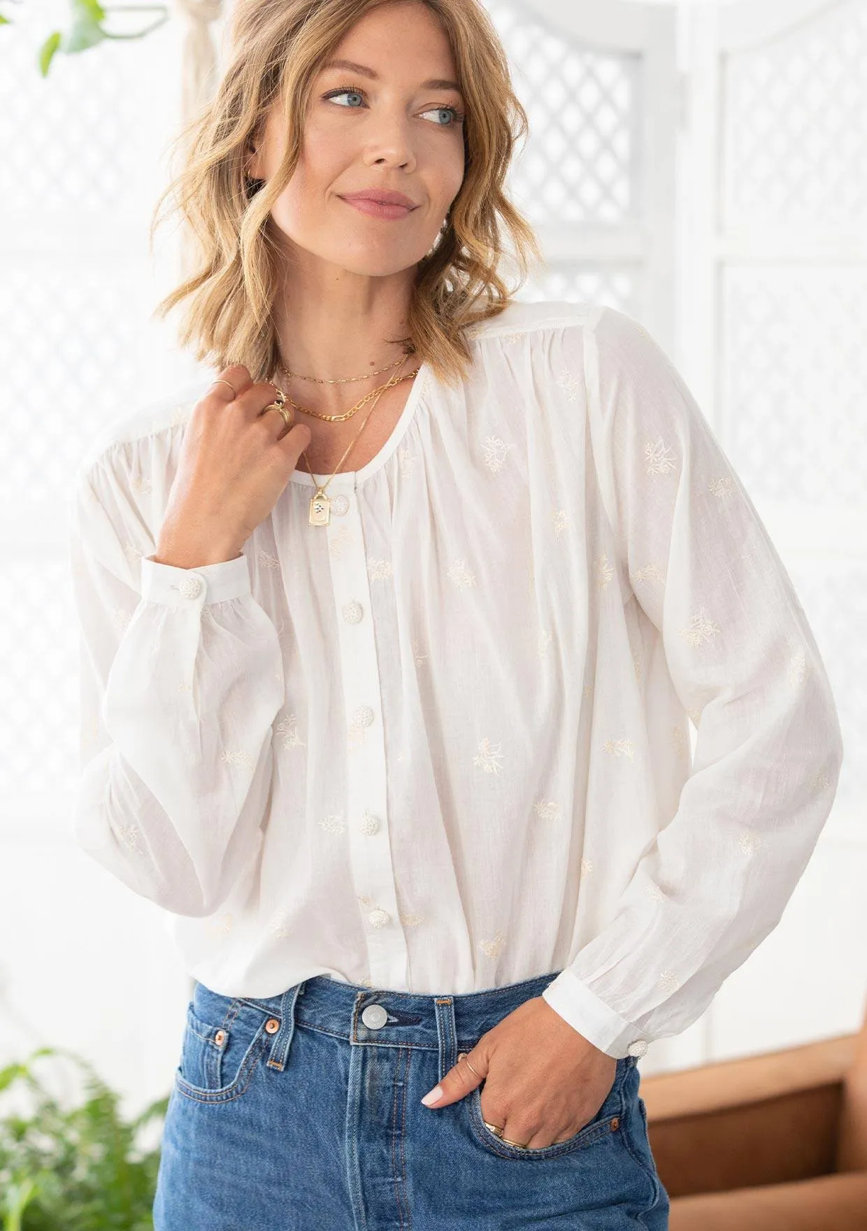 Ethereal Button Front Top