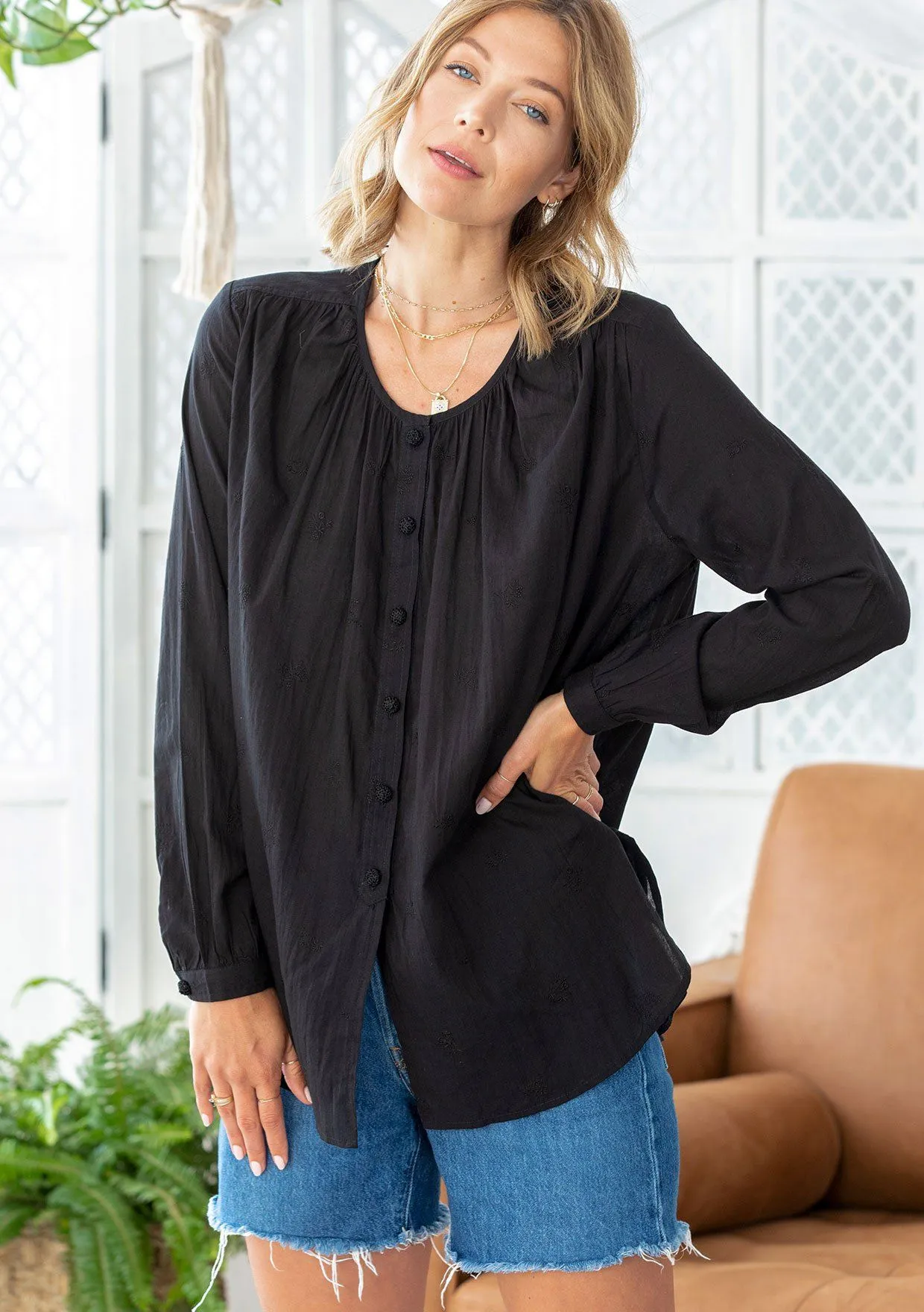 Ethereal Button Front Top