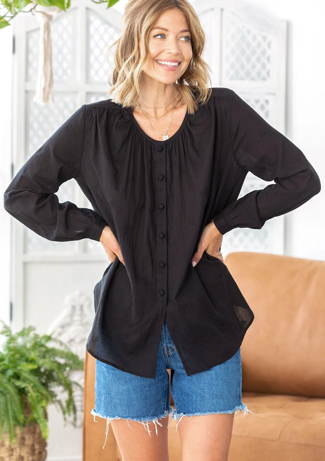 Ethereal Button Front Top