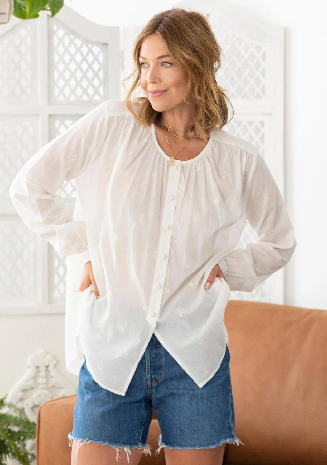 Ethereal Button Front Top
