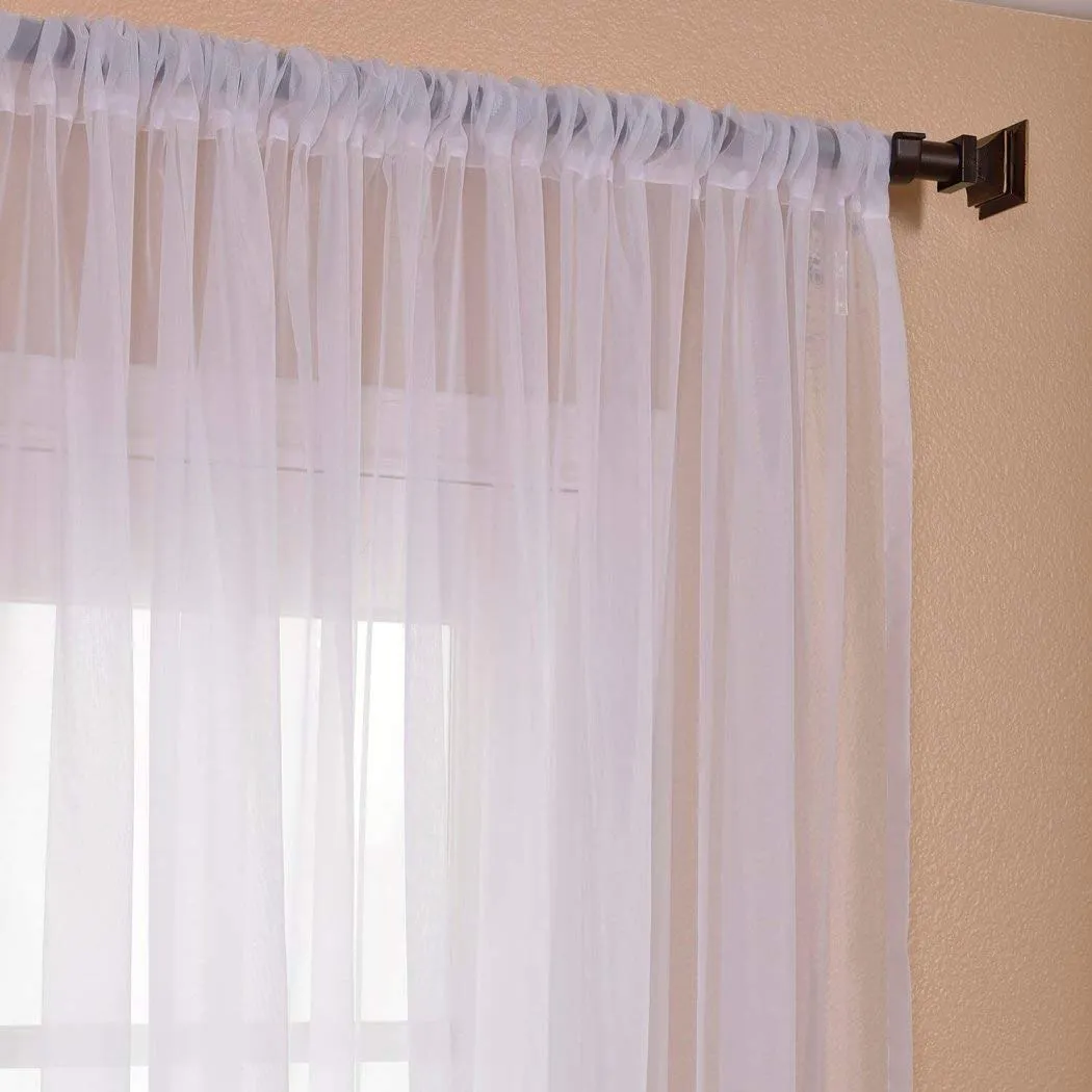 Exclusive Fabrics Extra Wide White Voile Sheer Curtain Panel (1 Panel)