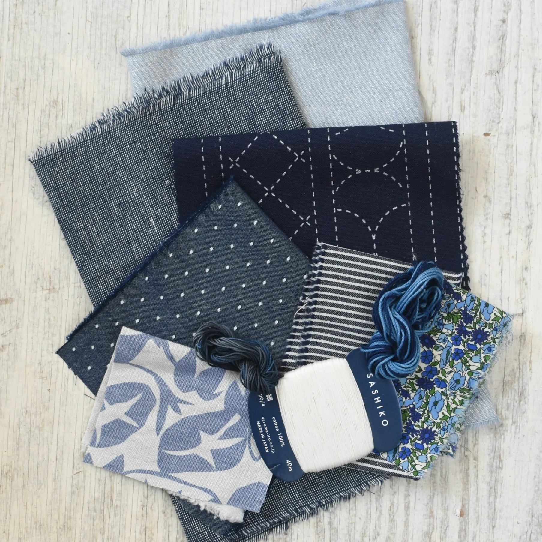 Fabric   Thread Bundle, Blue Moon