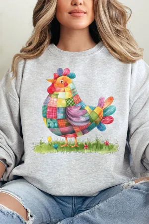 Faux Patchwork Chicken Unisex NuBlend Crew Sweatshirt