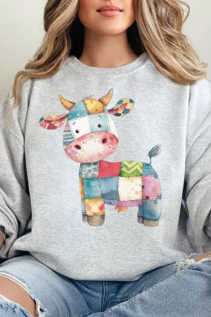 Faux Patchwork Cow Unisex NuBlend Crew Sweatshirt