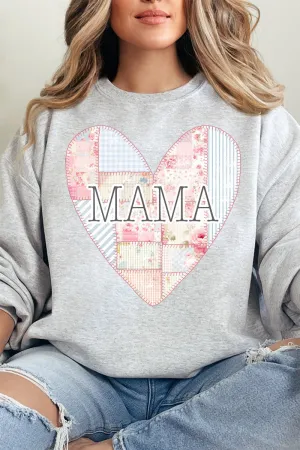 Faux Patchwork Quilt Mama Heart Unisex NuBlend Crew Sweatshirt