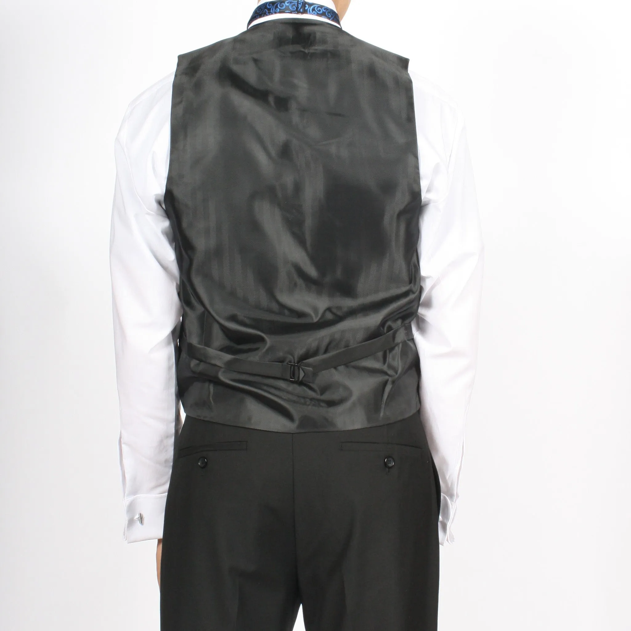 Ferrecci Mens PV50-3 Blue Black Vest Set