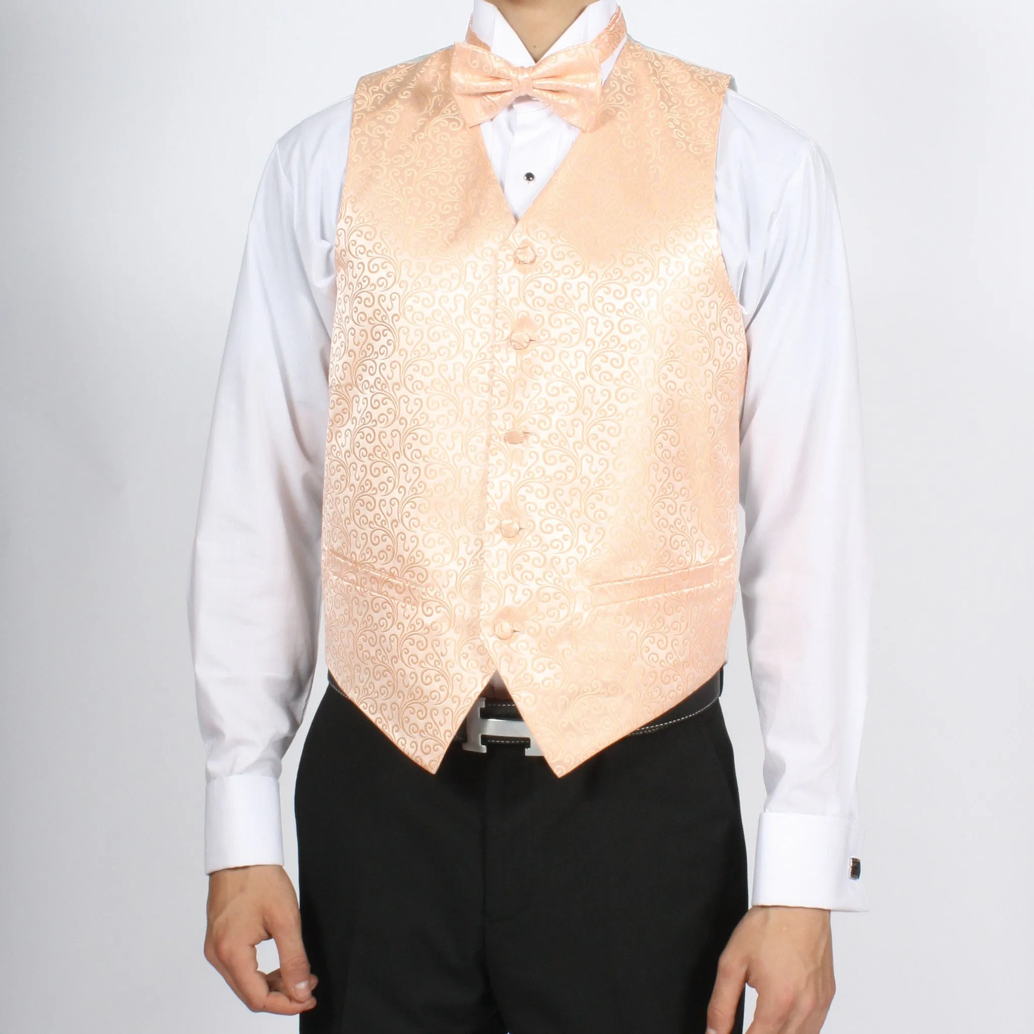 Ferrecci Mens PV50-7 Peach Vest Set