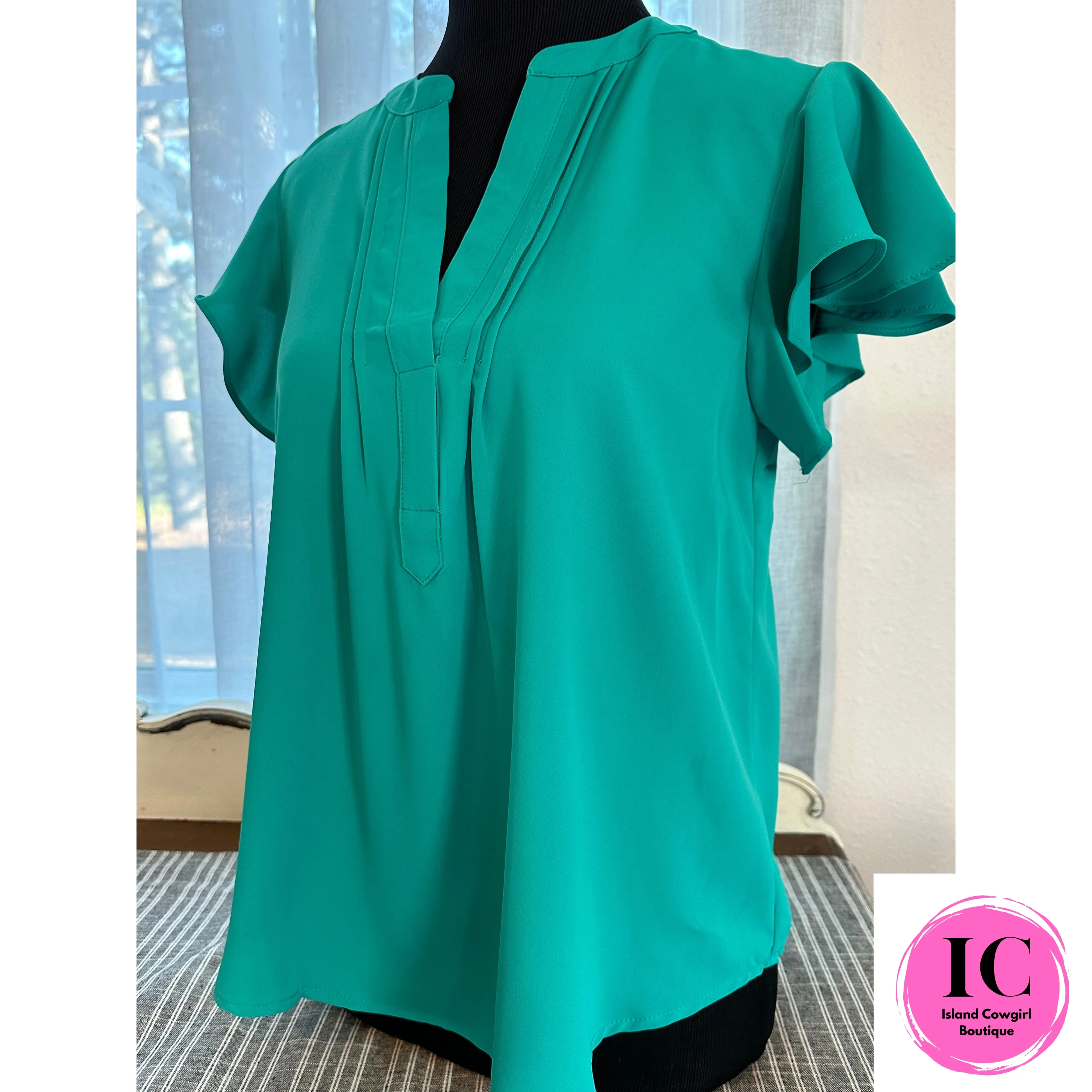 Find Your Way Emerald Green  Blouses