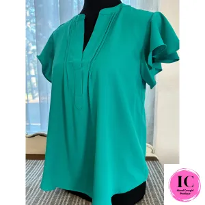 Find Your Way Emerald Green  Blouses