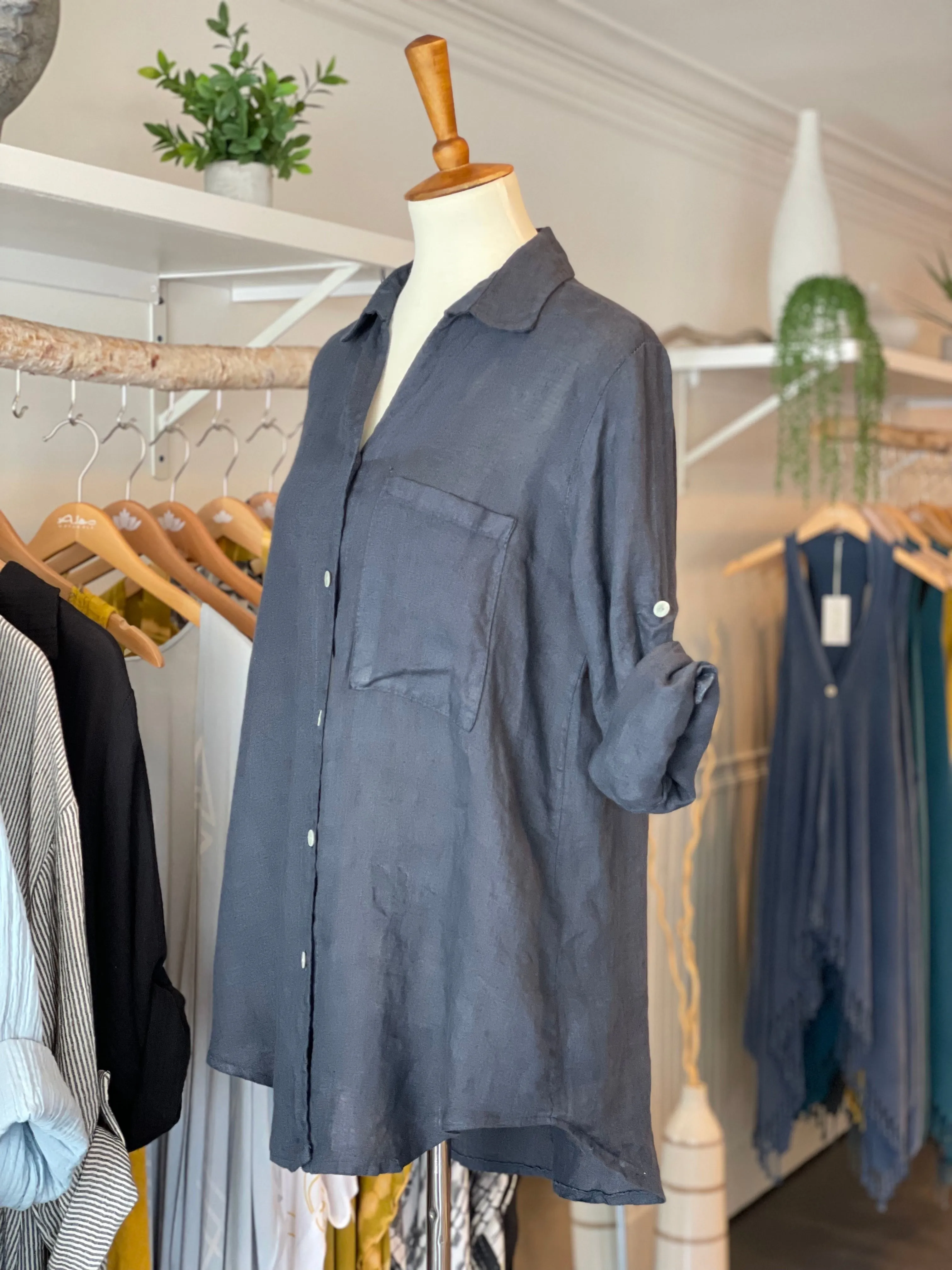 Francesca Linen Top
