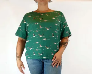Frock Me Out green bird print top size XL