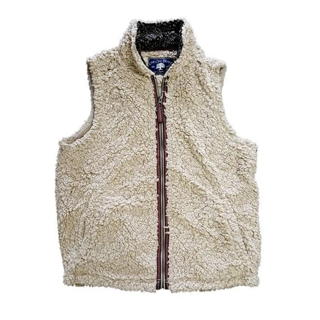 Full Zip Fleece Sherpa Vest
