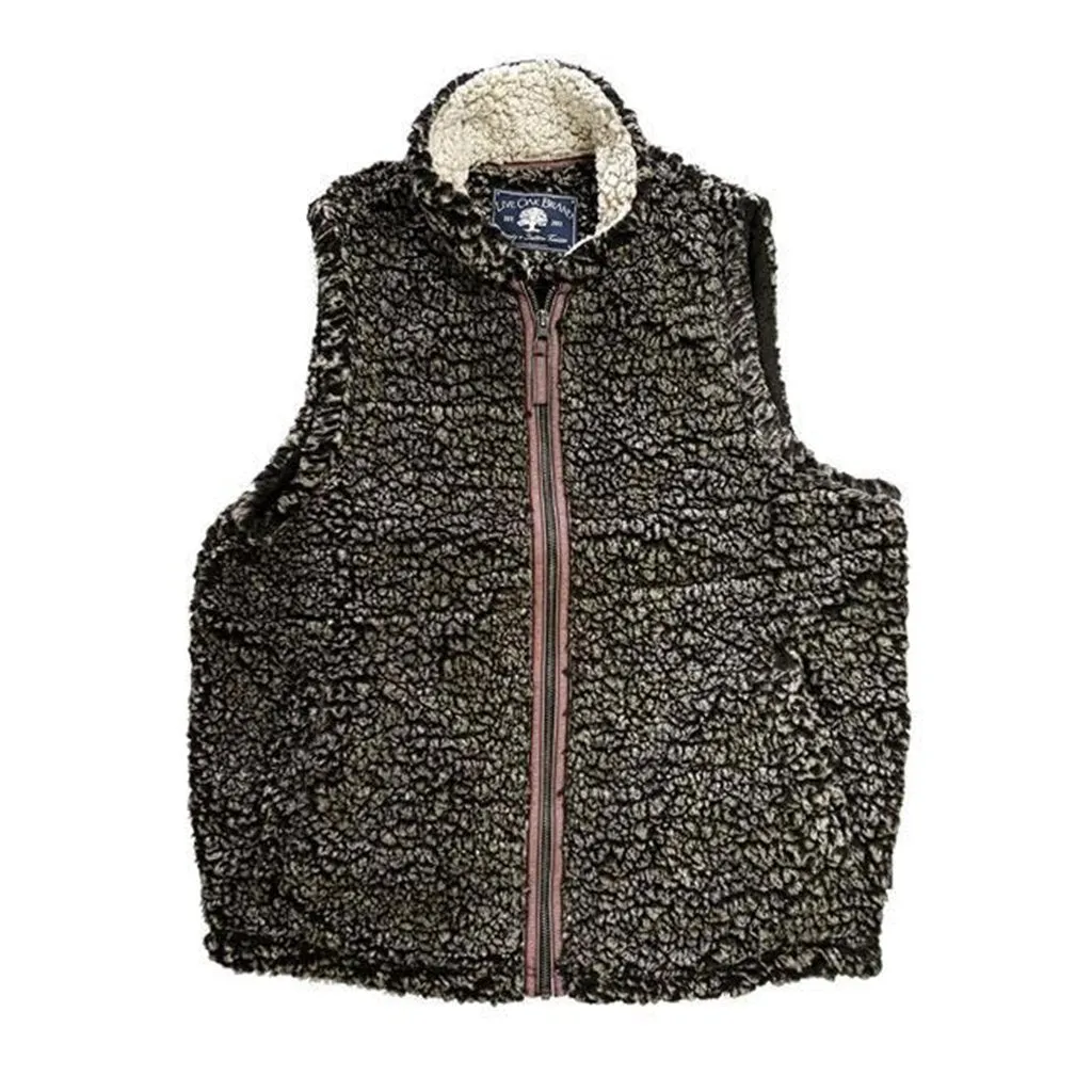 Full Zip Fleece Sherpa Vest