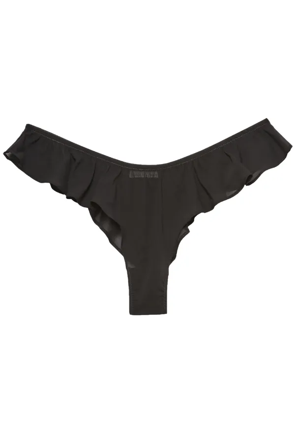 Georgette Flutter Panty - Black
