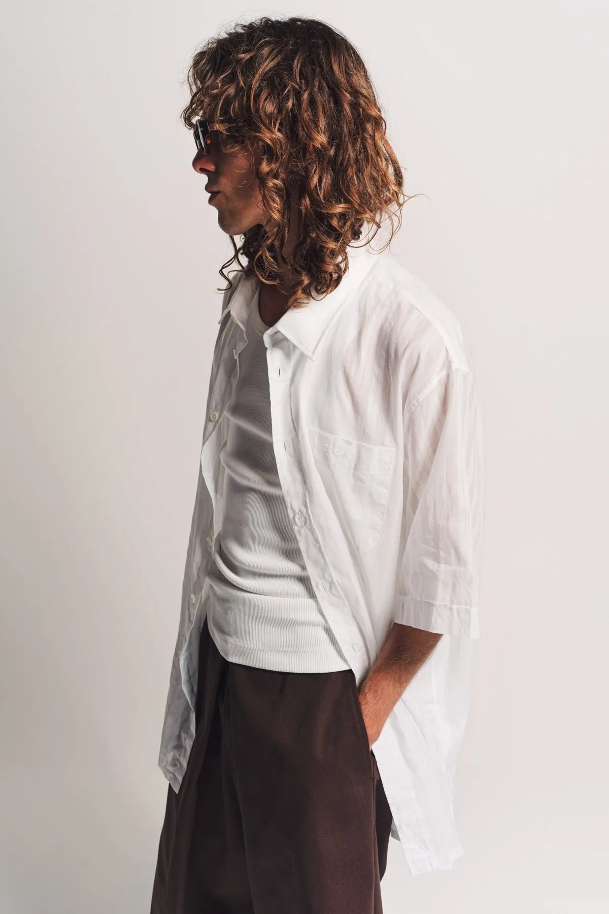 GIVENCHY | STRIPED VOILE POCKET SHIRT