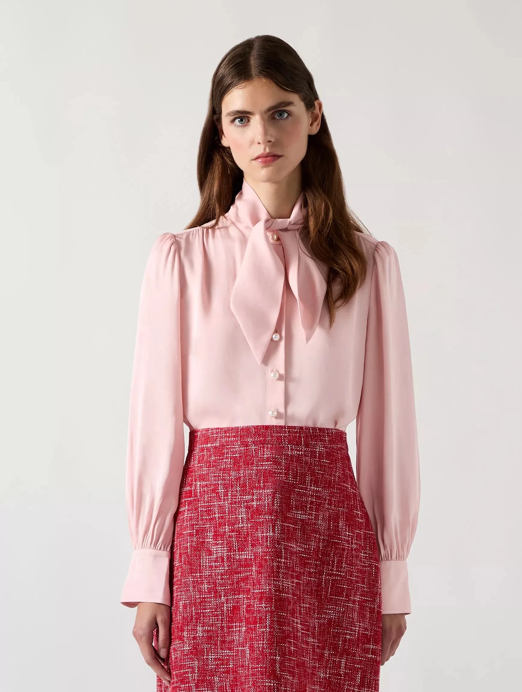 HALL TIE NECK BLOUSE