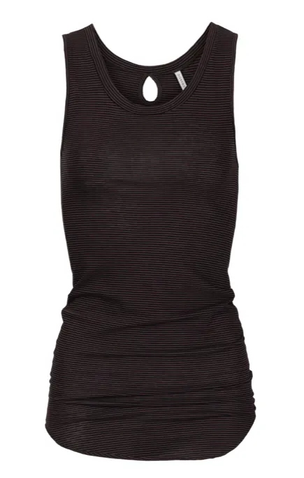 HARLIE STRIPED TANK - CHOCOLATE