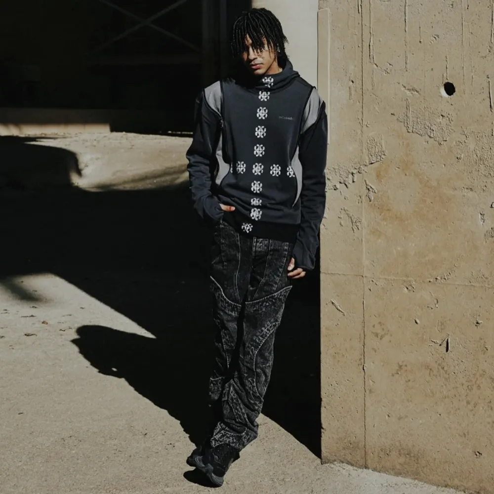 High Street Patchwork Washed Jeans