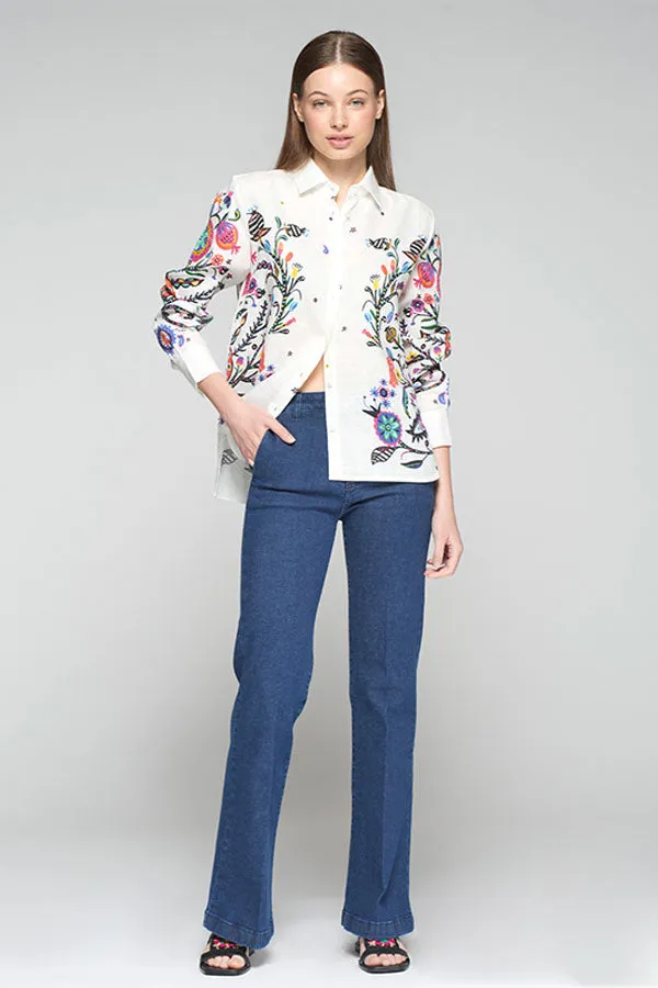 ISA TREE OF LIFE LINEN SHIRT