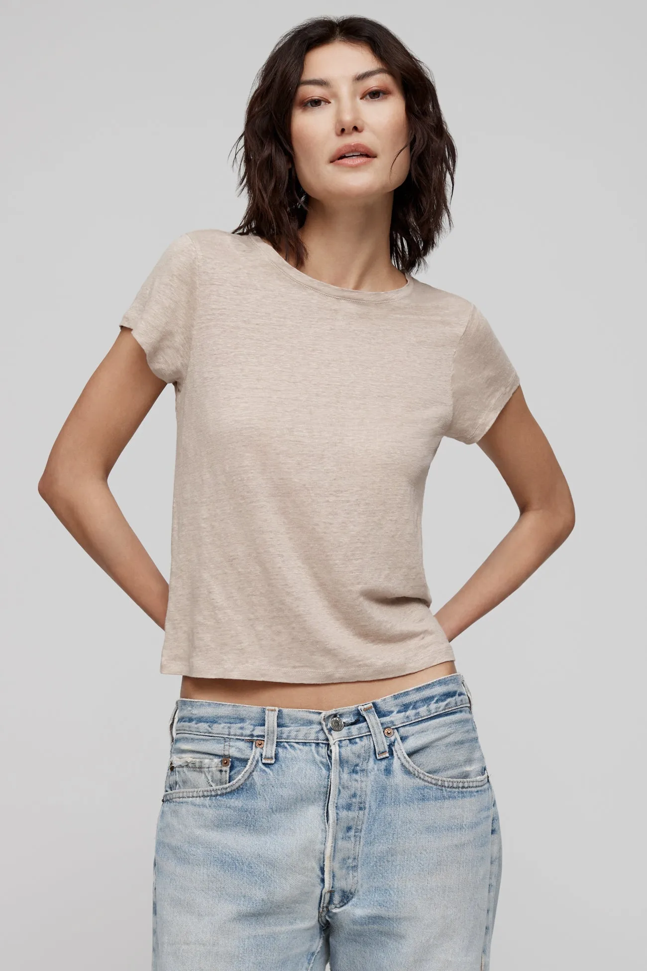 JAYNE LINEN CREW NECK