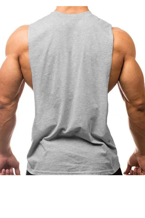 Just Gym Drop Arm Tank(White)
