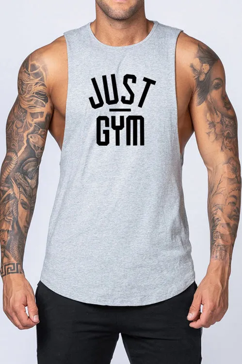 Just Gym Drop Arm Tank(White)