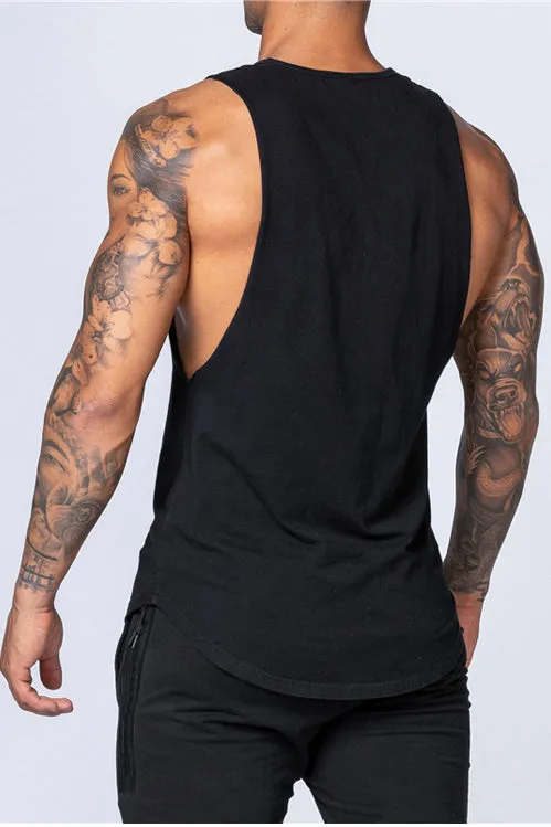 Just Gym Drop Arm Tank(White)