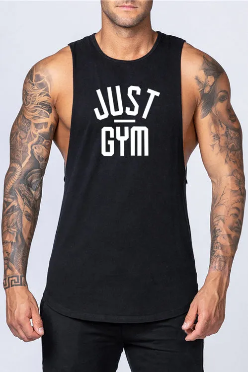 Just Gym Drop Arm Tank(White)