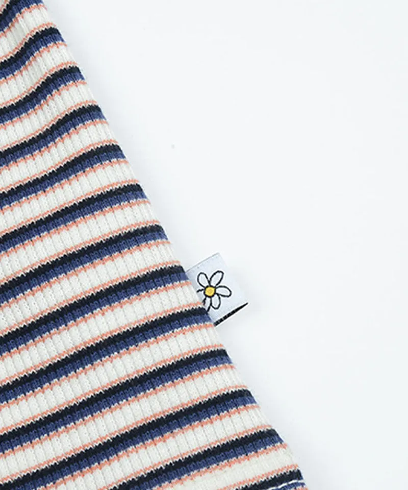 KANDINI New Stripe Halter Tee - Navy