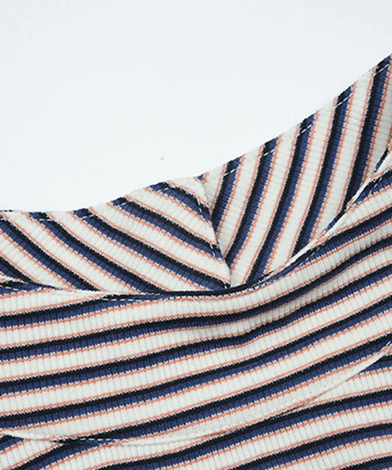 KANDINI New Stripe Halter Tee - Navy