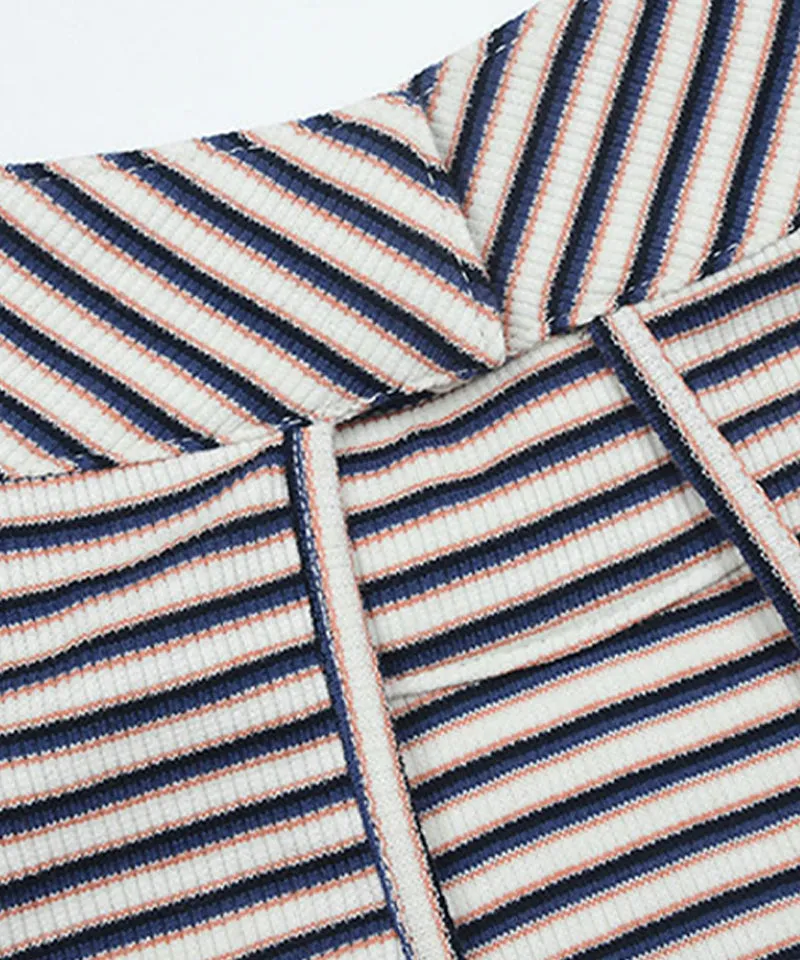 KANDINI New Stripe Halter Tee - Navy