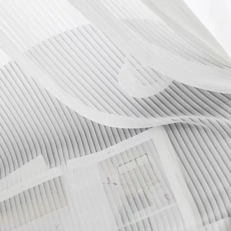 Kathy White Tulle Sheer Curtains (1 Panel)