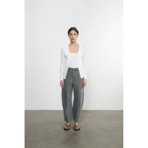 LINEN COTTON V-NECK CARDIGAN