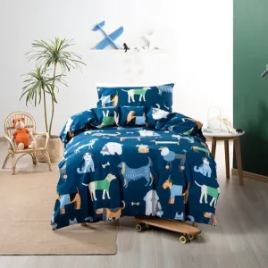 Linen House Dog Days Blue Duvet Cover Set