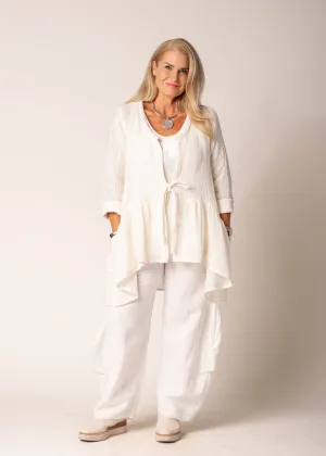 Maelis Linen Top in Cream