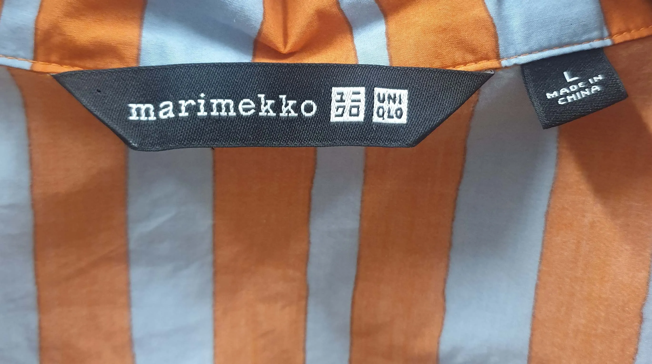 Marimekko   Uniqlo orange and grey striped shirt size L