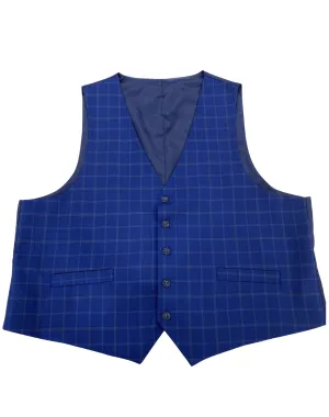 Mazari Windowpane Performance Stretch Vest - Blue