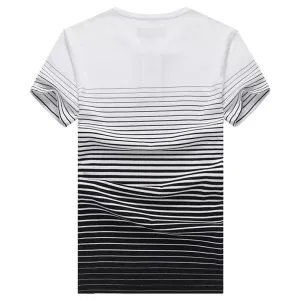 Men's Striped Tee In Multi Design And Color Options