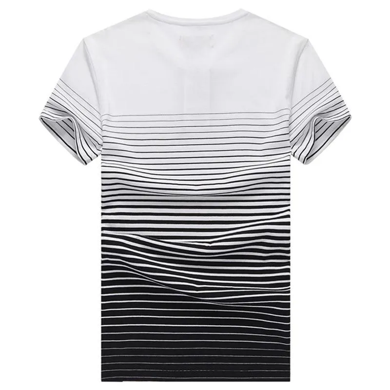 Men's Striped Tee In Multi Design And Color Options