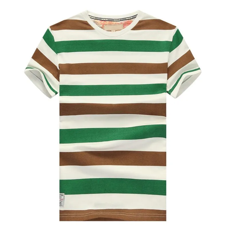 Men's Striped Tee In Multi Design And Color Options