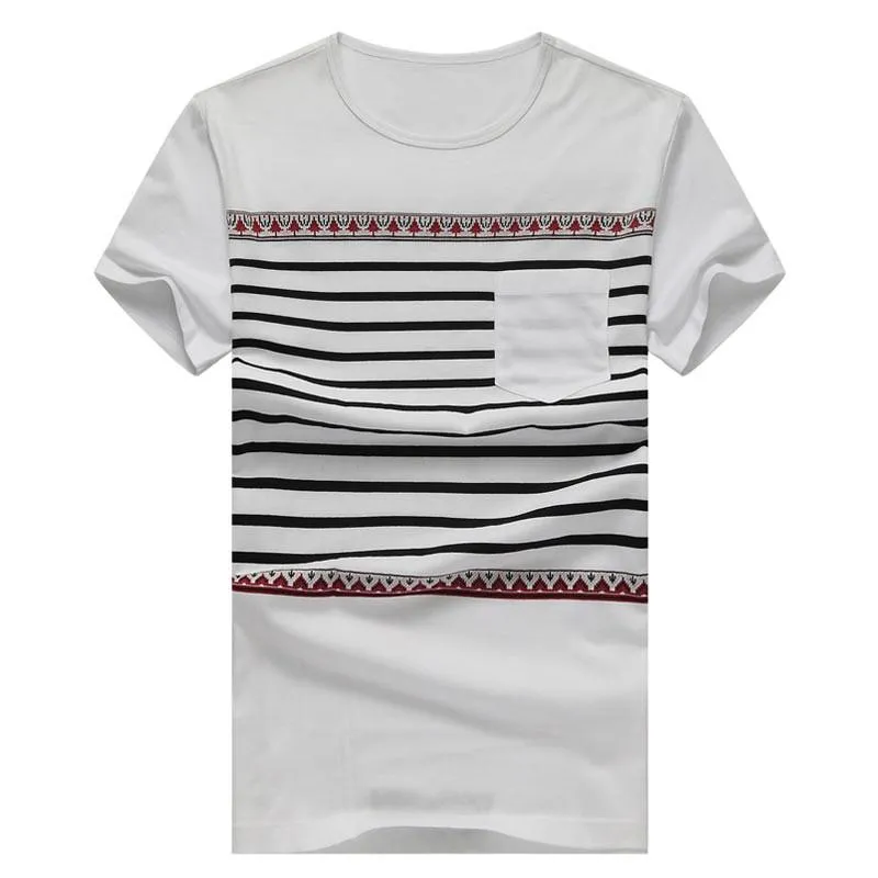 Men's Striped Tee In Multi Design And Color Options
