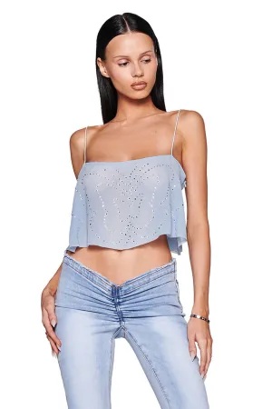 MINA TOP - BLUE : BABY BLUE