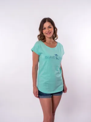 Mrs. Joe Scoop Neck Tee - Seafoam