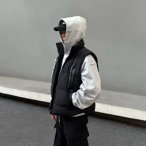 Multi-Zipper Cotton Padded Vest